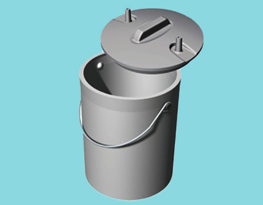 NTB Test Bucket Short & Lid 16/19mm - 25L - Click Image to Close